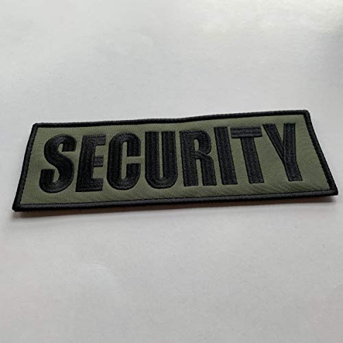 Embroidery Large Green Fabric Cloth Security Patch 8.5x3 inches for Uniforms Vest and Tactical Clothing by uuKen Tactical Gear (Black and Green, Large 8.5"x3") - Thumbnail 3
