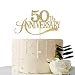 Gold Glitter 50th Anniversary Cake Topper - for 50th Wedding Anniversary / 50th Anniversary Party / 50th Birthday Party Decorations