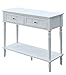 Convenience Concepts French Country 2 Drawer Hall Table with Shelf, White