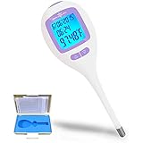 iSnow-Med Basal Thermometer for Ovulation with Large Memory (60 Days), 0.09F Accuracy, Store Time&amp;Date&amp;BBT, C/F Switchable (Purple)