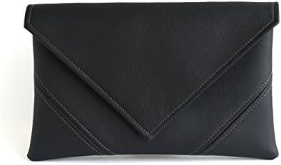 Black Clutch Purse Handmade Bridesmaid Clutch Bag Evening Bag Vegan Leather Clutch Gift For Her Vegan Bag Evening Clutch Vegan Purse Black Handbag