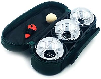 Linkin Sport Petanque Boules Bocce Ball Set 73mm 3 Boules Canvas Storage Bag