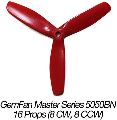 Rotorland 16 pack of GemFan Master Series 5050BN 3 Blade Props - CodeRed
