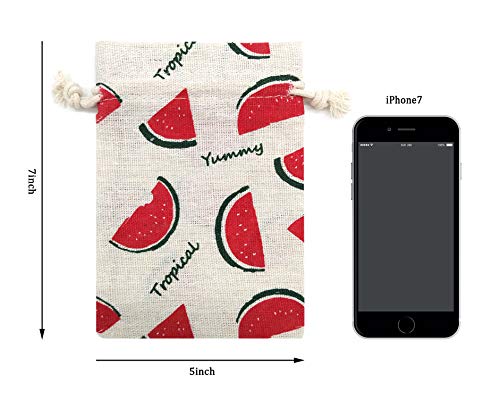 60-Pcs-Burlap-Bags-with-Drawstring-5-X-7-Wedding-Party-Gift-Bags-Jewellery-Bags-Watermelon