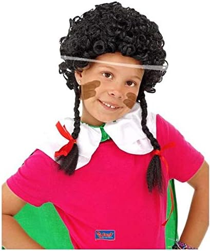 Pruik Zwarte Piet met Vlechtjes