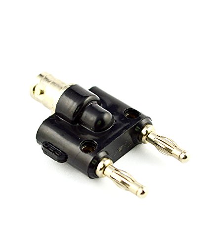 image for onelinkmore BNC Female to Dual Banana Plug Female Jack Binding Post Ju