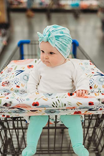 Premium Soft, Stretchy, and Spacious 4 in 1 Multi-Use Cover for Nursing, Baby Car Seat, Stroller, Scarf, and Shopping Cart - Best Gifts by Pobibaby (Beauty)