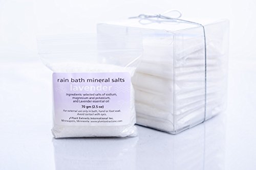 RAIN BATH MINERAL SALTS – Lavender, Gift Box of 12 (30 oz total)