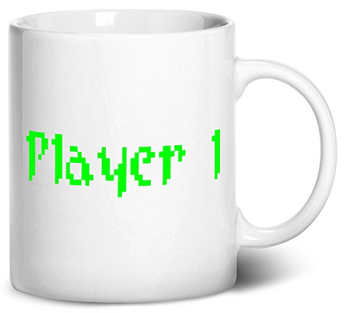 Dancing Participle Pixel Player 1 Coffee Mug, 11oz, White