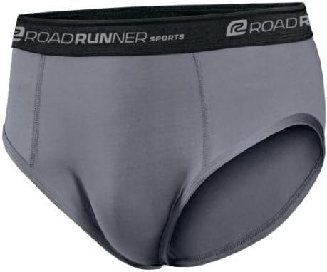 Men's Road Runner Sports Keep-It-Brief Brief, Color:Steel, S