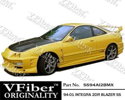Amazon Com 1994 2001 Acura Integra 2dr Body Kit Blazer Side Skirt Automotive