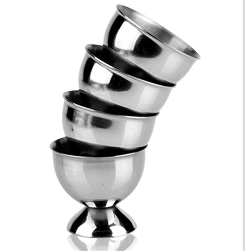 image for Gooday Pack of 4 Pcs Stainless Steel Poached Egg Cups Soft Boiled Egg 