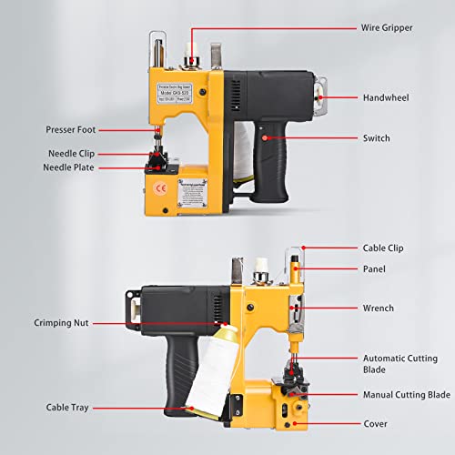 Kotsy 220 V Sewing Machine for Bags 2 Seconds/Bag, Sewing Machine for Bags/Fabric/Rice/Paper/Plastic Bags for Sewing Bags