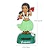 Amosfun Dashboard Hula Girl Bobble Head Solar Powered Hawaiian Hula Shaking Head Dancing Toy Figure Doll for car Interior Decorations Ornament (Green)