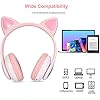 HuPop-Kids-Headphone-Cat-Ear-Headphone-Foldable-Bluetooth-Flashing-LED-Light-Up-Wireless-Over-Ear-Headset-with-Microphone-Compatible-with-iPhoneSmartphoneiPadTablet-Pink HuPop Kids Headphone - Cat Ear Headphone Foldable Bluetooth Flashing LED Light Up Wireless Over Ear Headset with…