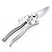 HIG Pruning shears & Sharp Hand Pruners - Less Effort V Spring Design - Garden Clippers (black) (Silver)