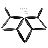 MagiDeal 4 Pieces Upgraded 3-leaf CW CCW Screw Propeller for Hubsan X4 H501S RC Drone Spare Parts Black