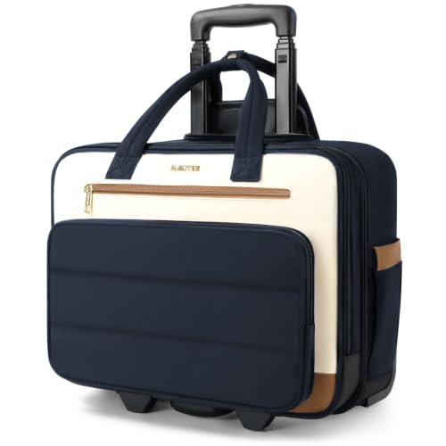 Puffer Rolling Laptop Briefcase Bag