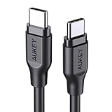 AUKEY USB C to USB C Cable 6ft Fast Charge, USB 2.0 Type C Cable for Google Pixel 2/2 XL, Nexus 6P/5X, MacBook Pro, Nintendo Switch, Samsung S8/S8 +