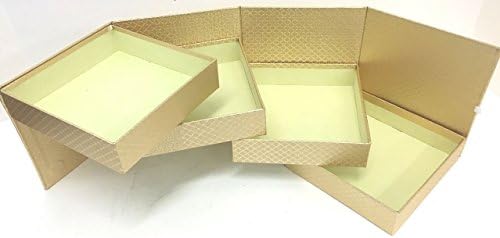 Ameniti, 4 Tier Large Box Gold Empty