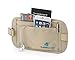 TravelGenixx Travel Money Belt and RFID-Blocking Passport Holder | Super Slim Concealed Waist Pack for Men and Women (Beige | Nude)