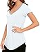 SXG Women's V Neck Tops Summer Short Sleeve Loose Casual V-Neck Tee T-Shirt