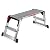 Giantex Aluminum Platform Non-Slip Folding Work Bench Drywall Stool Ladder 330lbs Capacity