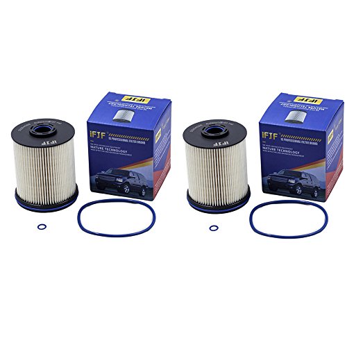iFJF TP1015 Fuel Filter 5 Micron Filters with Seals for 2017 Chevy/GMC 6.6 Liter Duramax Diesel (Set of 2)