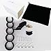 REDQIN Silicone Chasti-ty- Device Male Brief Anti-Off with 5 Rings (Black, Long)