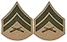 Green on Khaki USMC Chevrons - Corporal - Male