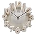 Quadow 3D Big Digital Modern Contemporary Home Office Decor Round Quartz Wall Clock White