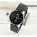 Aokdis (TM) Hot Selling Fashion Gentlmen PU Leather Dail Quartz Watch Black
