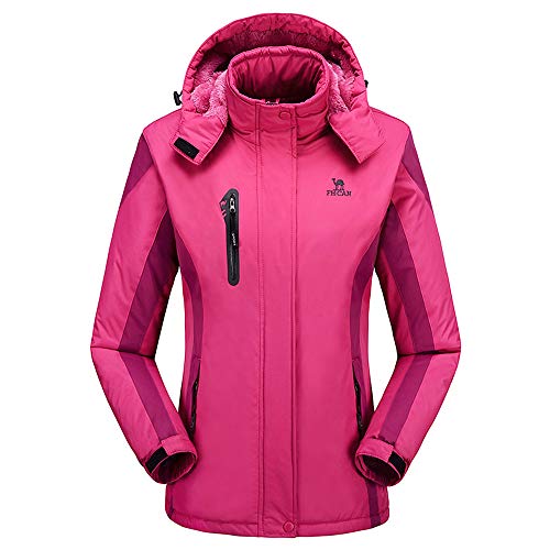 Ulanda Women's Mountain Waterproof Ski Jacket Windproof Rain Jacket Winter Winter Outdoor Thickening Hoodie Coat