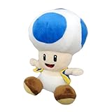 Nintendo Official Super Mario Blue Toad Plush, 6