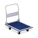 Sparco Folding Platform Truck, 660 lbs, 24-3/4 x 36 x 29-1/2 Inches, Blue (SPR02040)
