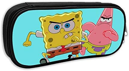LEXDJ Pencil Case,Spongebob and PickstarPrint Big Capacity Pencil Pen Case for Office and School Supplies