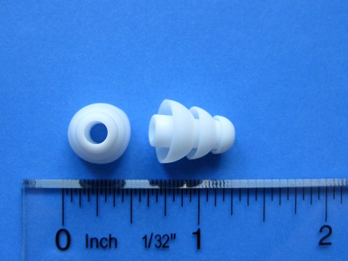 6 Small (S) White Triple Flange Replacement Eartips Earbuds for Monster Beats Dr. Dre Tour, Powerbeats, urBeats 2.0, HeartBeats 2.0 (Lady Gaga), DiddyBeats and Turbine Pro, Gratitude, DNA, Diesel VEKT