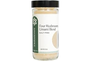 SAVORY SPICE SHOP Savory Spice Four Mushroom Umami Blend (1.6 oz) - Salt-Free Seasoning & Gourmet Mushroom Powder for Cooking - Shiitake, Portobello, Oyster & Button Mushroom Blend - Vegan, Gluten-Free, No MSG