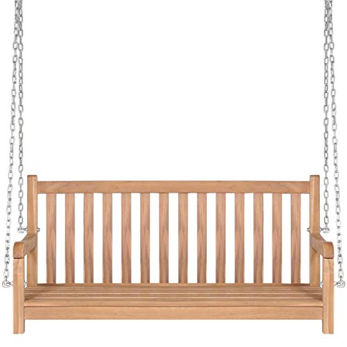 vidaXL Teak Massiv Schaukelbank Hollywoodschaukel Gartenschaukel Gartenmöbel – Bild 3