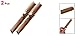 uxcell 2 Pcs Lady Coffee Color Fishbone Shaped 2 Way Folding Hair Brush Pocket Comb