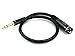 Monoprice 104759 1.5-Feet Premier Series XLR Male to 1/4-Inch TRS Male 16AWG Cable Black