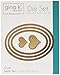 Gina K. Designs for Therm O Web 3 Nested Oval Dies plus Unique Bonus Shape Double Stitch Design Small Set
