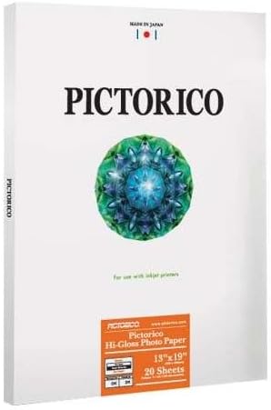 Pictorico PPR120 Hi-Gloss Resin Coated Inkjet Photo Paper, 5.4 mil., 185gsm, 13x19", 20 Sheets