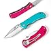 MOSSY OAK 2-pack Pocket Folding Knife Set Pink and Teal Blue