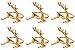 Juvale Heavy-Duty Gold Reindeer Napkin Rings - Reindeer Napkin Holder for Table Setting - Compatible with Gold & Vinyl Placemats - Table Decor Accent - Pack of 6, 2 x 2.3 x 2 in, 1.8 in Dia