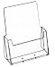 Clear-Ad - Acrylic Slant Back Bifold Brochure Holder 6x9 - Half Page 6 Inch Wide Sign, Rack Card, Booklet, Catalogue, Flyer, Pamphlet, Postcard, Tract Display Stand - LHF-S110 (Pack of 6)
