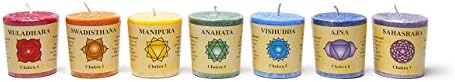 Gift set of 7 Chakra Stearin Votive Fragrance Candles