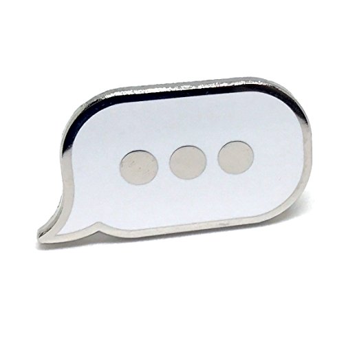 Speech Balloon Lapel Pin - Spoken Word Emoji Brooch Clip - Fun Trendy Accessory for T-Shirt Bag Hat Shoe