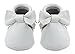 Sayoyo Baby White Bow Tassels Soft Sole Leather Infant Toddler Prewalker Shoes