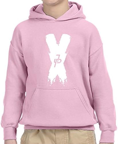 Hussain Tees Youth Hoodie Jake Paul X Team 10 Pullover Sweatshirt (Youth Small, Pink)